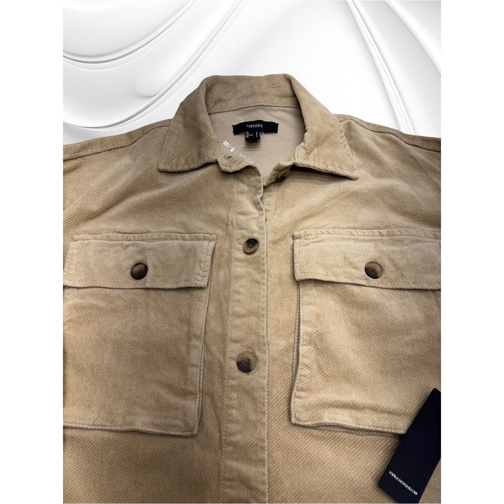 FOREVER 21 Women’s Small Tan Western Rancher Shirt - Picture 3 of 4